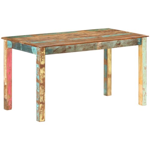 VidaXL Blagovaonski stol od masivnog obnovljenog drva 140 x 70 x 76 cm Slike
