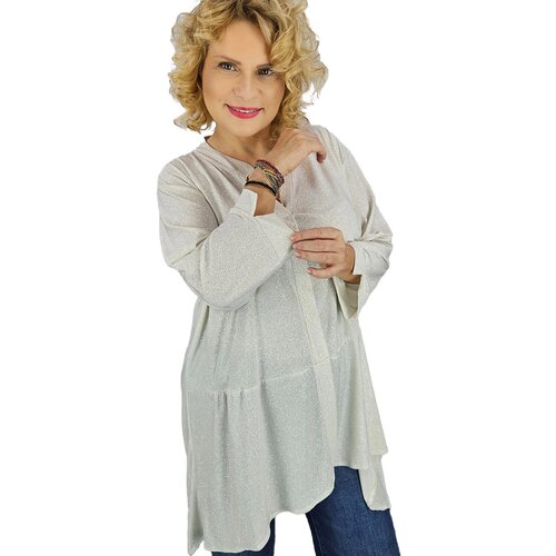 Pri Elegant oversize Brocade tunic shirt with longer back NEVADA Cijene