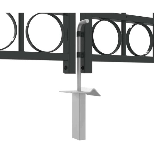 VidaXL Ograda vrata Ostalo Siva 300 x 125 cm Čelik Slike