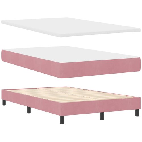  LED Box Spring Krevet Ružičasta 120 x 190 cm Bar&amp;scaron;un Slike