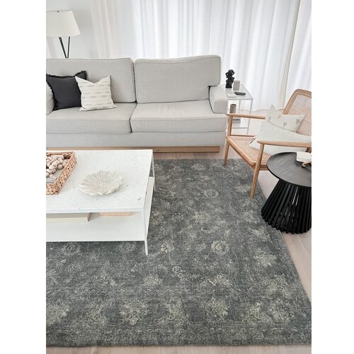 Agnella Siva volnena preproga 230x340 cm Calisia Vintage Flora &amp;ndash; Slike