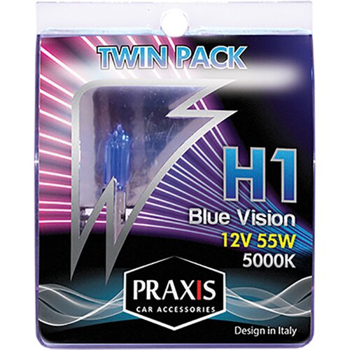Praxis Sijalica halogena 2 kom H1 12V 55vv BLU Slike