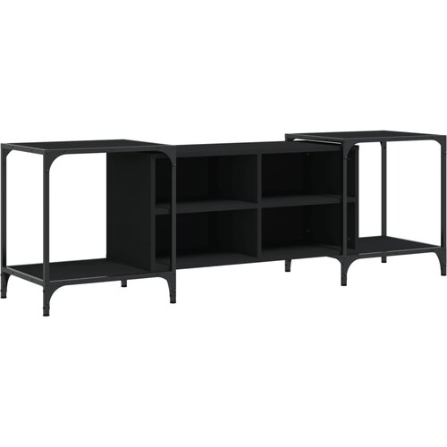 Maison Chic TV omarica - TV enota - Televizijska omarica črna 153x37x50 cm inženirski les, (21700589) Cene
