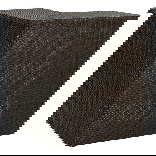 Poli kutni barski stol smeđi 100 x 50 x 105 cm od poliratana Cijene
