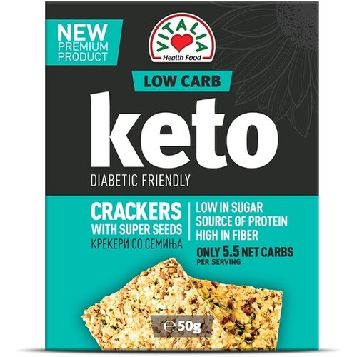 Vitalia keto kreker sa semenkama 50g Slike