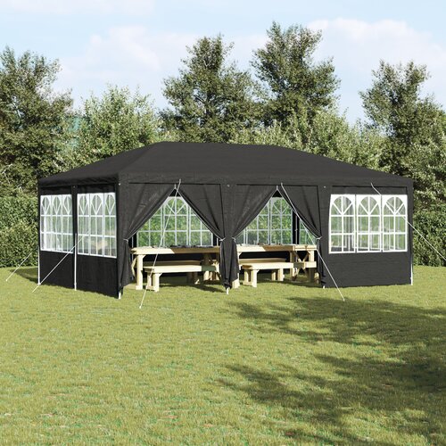 VidaXL Party &amp;scaron;ator s 10 bočnih zidova Antracit 6x4 m PE Slike