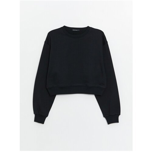 LC Waikiki Crew Neck Plain Long Sleeve Crop Women&amp;#039;s Sweatshirt Slike