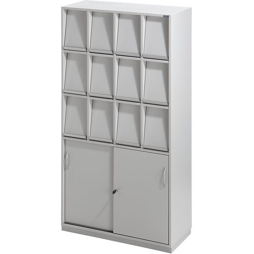 eurokraft pro Omara z loputami, z 12 loputami in z omarico z drsnimi vrati, VxŠxG 1864 x 1000 x 420 mm Cene