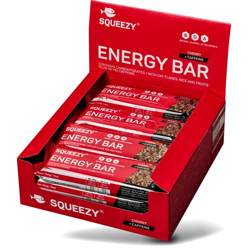 Squeezy Energy Bar - Tre&scaron;nja + kofein - 12 pločica po 50 g Cijene
