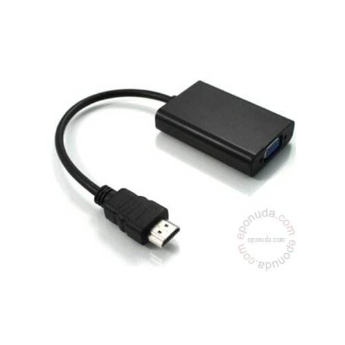 Fast Asia HDMI (M) - VGA D-sub (F) crni kabal Slike