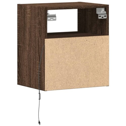  Zidni TV ormarić s LED svjetlima boja hrasta 41x31x45 cm Slike