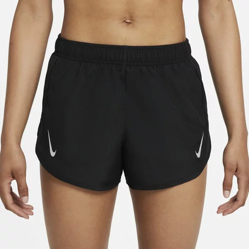 Nike Športne hlače 'Tempo Race' črna / srebrna