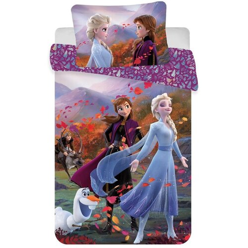 Jerry Fabrics Bombažna otro&amp;scaron;ka posteljnina za otro&amp;scaron;ko posteljico 100x135 cm Frozen &amp;quot;Wind&amp;quot; &amp;ndash; Slike