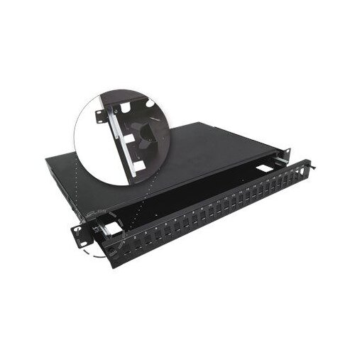 A-LAN Alantec 24xSC duplex /24xLC quad 19 1U telescopic fibre optic patch panel with mounting accessories (grommets, cable ties) (FOP-1U-24SCD-C-P) Cijene