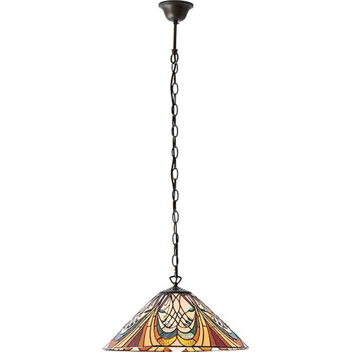  Endon 64162 - Luster na lancu Tiffany HECTOR 1xE27/60W/230V prečnik 40 cm Cene