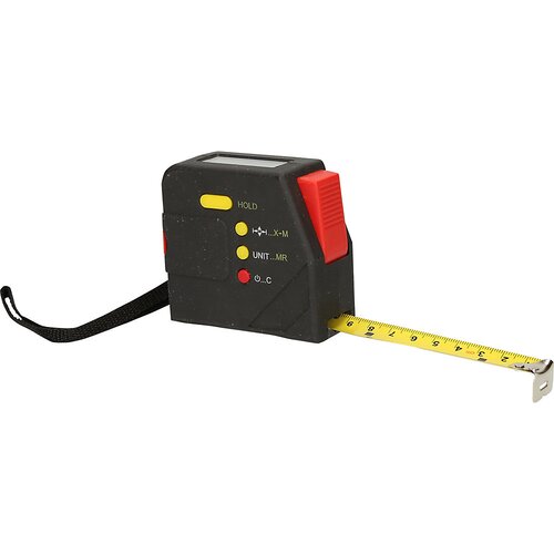 Ks Tools Električni merilni trak, digitalni, s ključavnico in sponko za pas, dolžina 5 m Cene