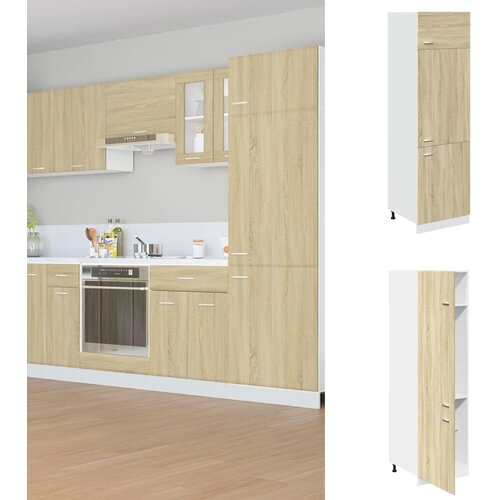 vidaXL Omara za hladilnik sonoma hrast 60x57x207 cm iverna plošča Cene