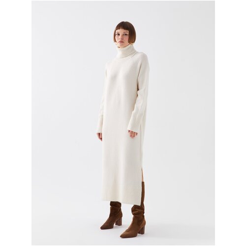 LC Waikiki Women's Turtleneck Straight Long Sleeve Oversized Knitwear Dress Slike