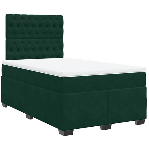 Box spring krevet s madracem tamnozeleni 120x200 cm bar&amp;scaron;unasti Slike