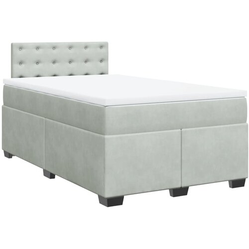 Box spring krevet s madracem svjetlosivi 120x200 cm bar&amp;scaron;unasti Slike