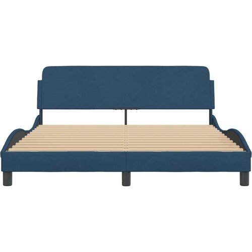 VidaXL Okvir za krevet s uzglavljem plavi 160 x 200 cm od tkanine Slike