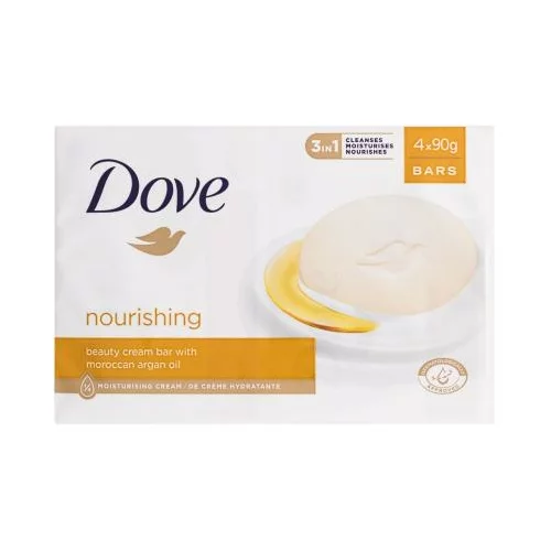 Dove Nourishing Beauty Cream Bar Set tvrdi sapun Nourishing Beauty Cream Bar 4 x 90 g za ženske