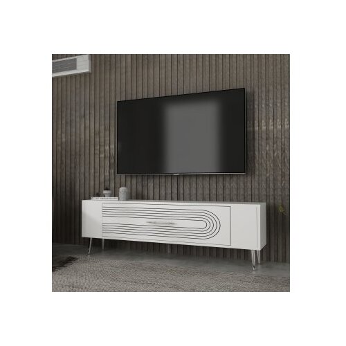 Hanah home tv polica Retrol3 white silver Cene