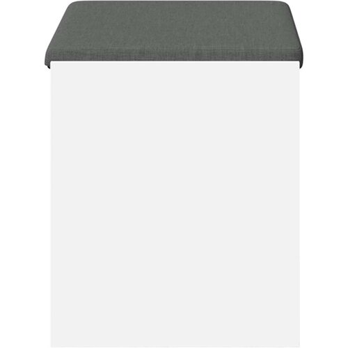  Klupa za hodnik s jastukom s policom Bijeli 63 x 38 x 45 cm - Bijeli 63 cm Slike