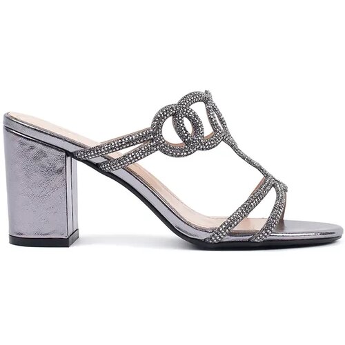 Shelvt Silver Heeled Flip Flops by Sergio Leone Slike