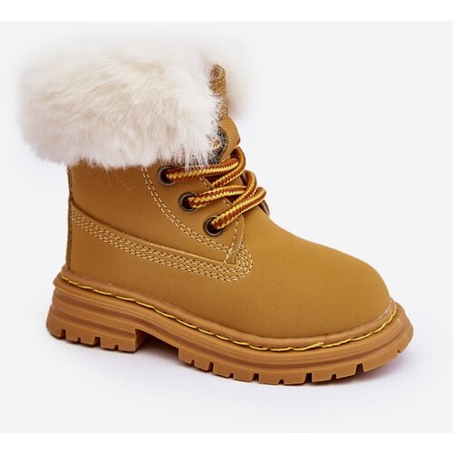 Boto FR1 Children's Trapper Boots with Zip and Faux Fur Camel Gerande Cene