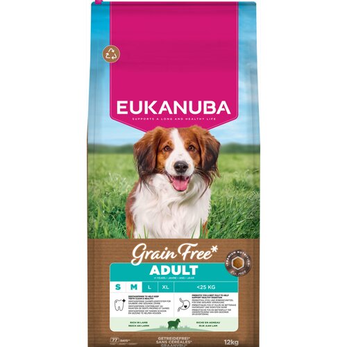 Eukanuba Grain Free Adult Small & Medium janjetina - 2 x 12 kg Cijene