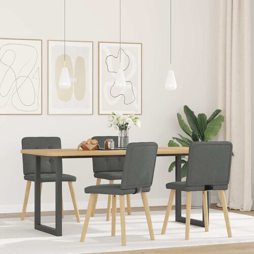 Maison Chic Jedilni stoli - Vzorci stoli 4 kosi temno sivo blago A977, (22032310) Slike