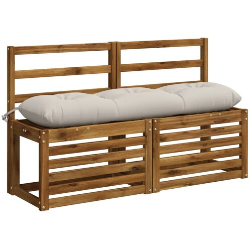  Jastučići za klupe VIANEN 2 kom. 100% poliester Bijela - Bijela 130 x 30 x 12 cm Slike