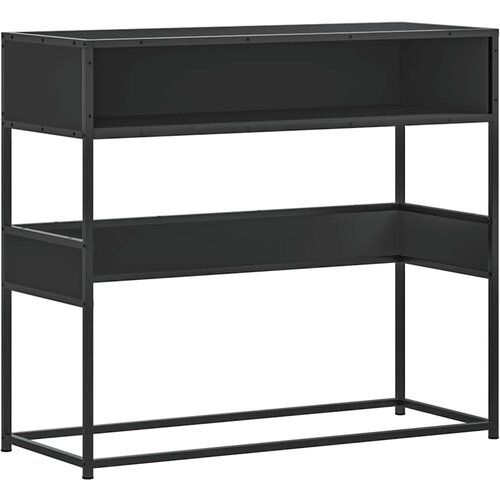 Maison Chic konzolna miza - miza ob steni črna 90x35x80 cm inženirski les, (21786218) Cene