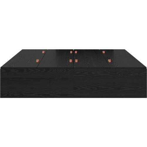  Okvir kreveta za pohranu Crni hrast 150x200 cm Slike