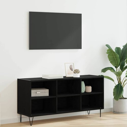 vidaXL TV omarica Črna Orehovina 103,5 x 30 x 50 cm Konstruiran les Cene