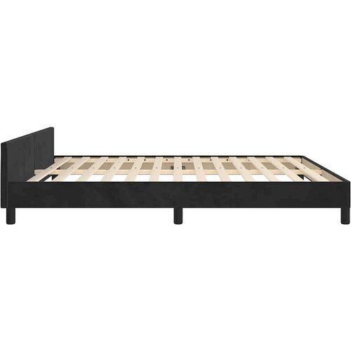 vidaXL Okvir za krevet s uzglavljem crni 180x200 cm bar&scaron;unasti Cijene
