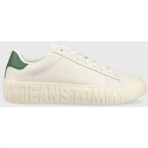 Tommy Jeans Kožne tenisice TJM LEATHER OUTSOLE boja: bijela, EM0EM01213