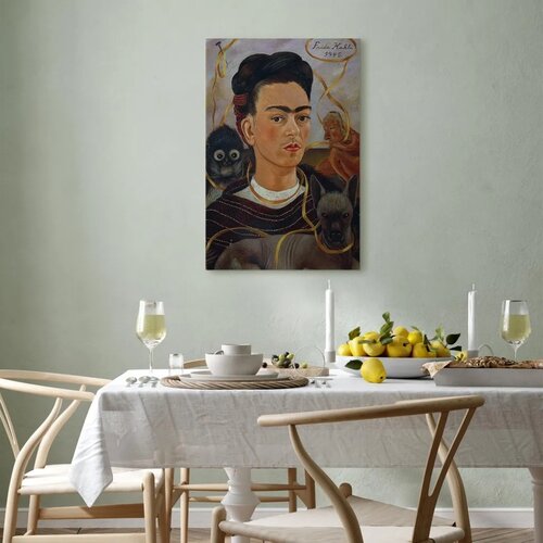  Slika - Frida Kahlo &amp;ndash; Self-Portrait with Changuito 40x60 Premium Print Slike