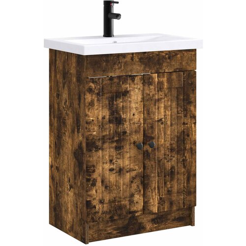 vidaXL Set namještaja za kupaonicu Dimljeni hrast 78 5 x 37 5 x 81 cm - Dimljeni hrast 78 5 x 37 5 x 81 cm Cene