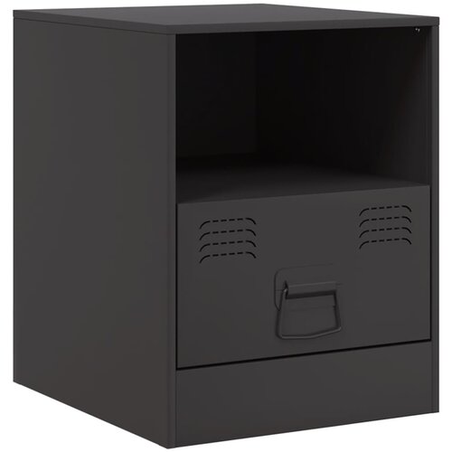 Maison Chic Nočna omarica - Nočna miza črna 34,5x39x44 cm jeklo, (21689167) Cene