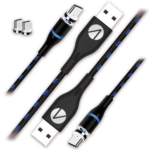 4gamers kabel - 2 X 3m Stealth PS5 Twin Magnetic Play Charge Slike