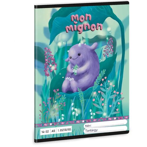 Ars Una Mon Mignon A/5 črtasto zvezek za 1. razred 14-32 Cene