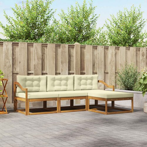  Set vanjskih sofa 4 kom. Prirodna i krem Smeđa 245,5 x 162,5 x 73 cm Cene