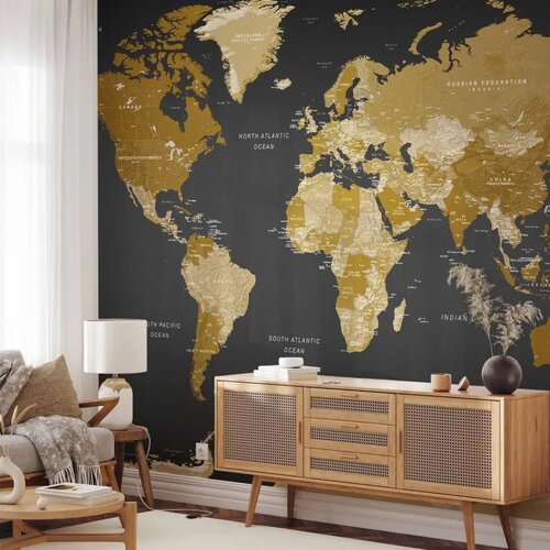  Foto tapeta - World Map: Modern Geography 150x105 Premium Cene