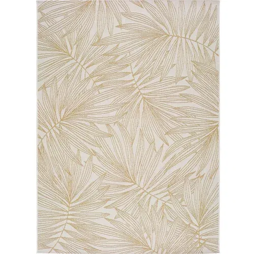 Universal beige vanjski tepih Hibis Leaf, 135 x 190 cm