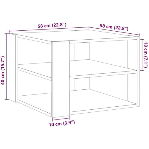  za kavu Staro drvo 58x58x40 cm Konstruirano drvo Slike