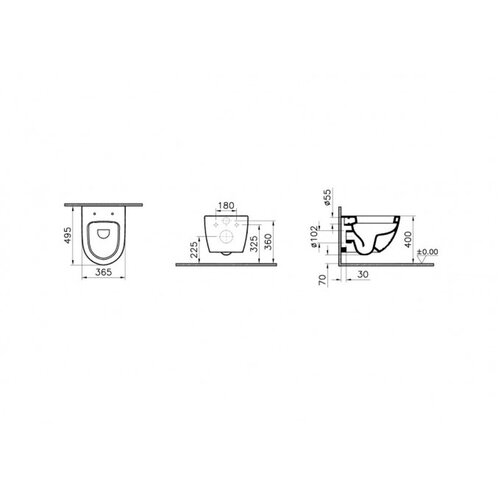 Vitra sento konzolna wc &amp;scaron;olja compact 4337B003-0075 Slike