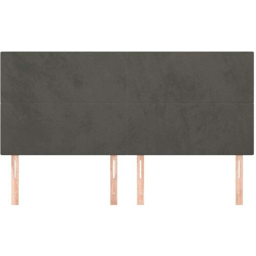  Uzglavlja 4 kom tamnosivi 80x5x78/88 cm bar&amp;scaron;unasti Slike