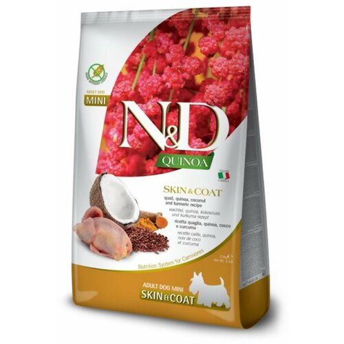 Farmina n&d quinoa hrana za pse skin&coat quail&coconut mini 2,5kg Cene